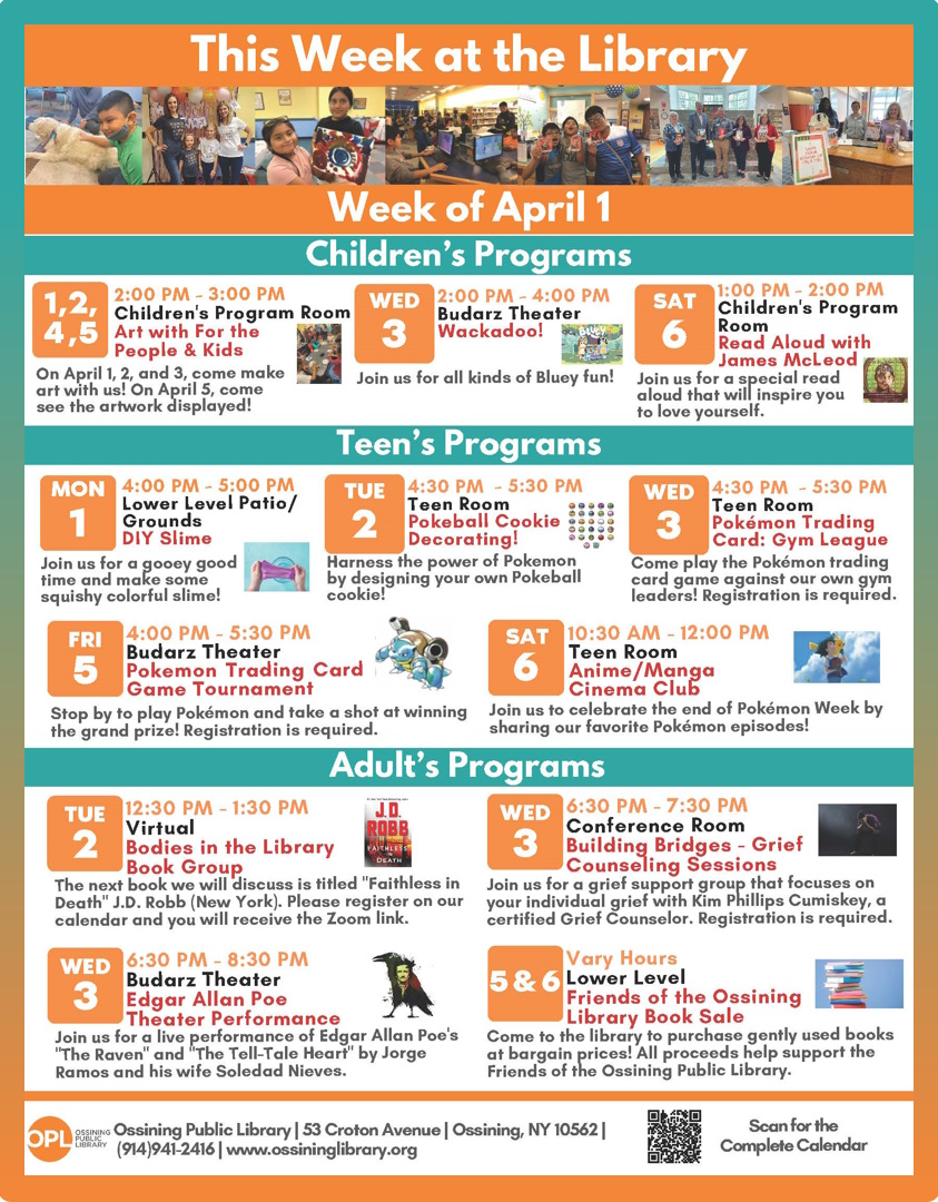 Ossining Public Library Flyer