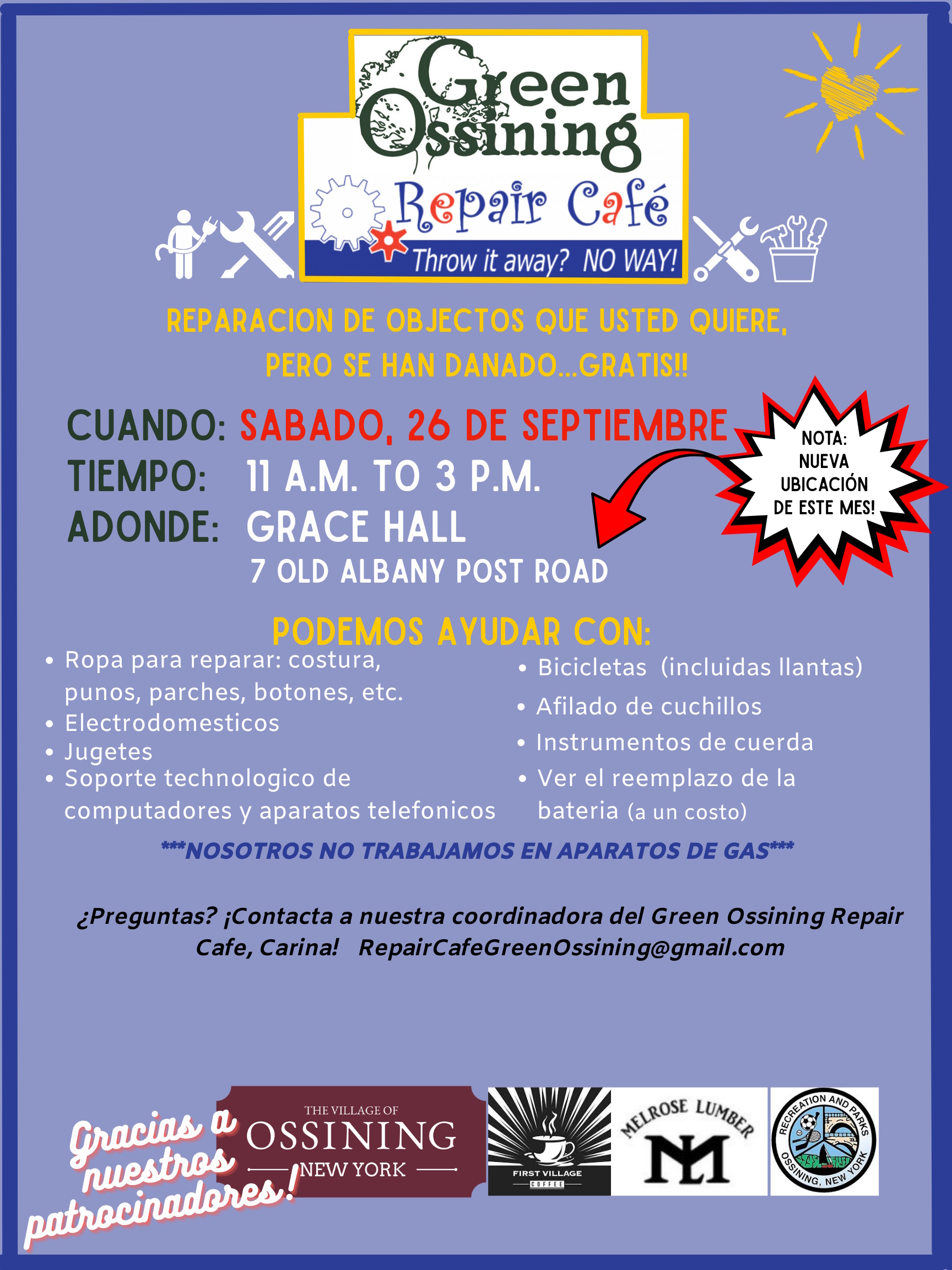 Repair Cafe in Spanish September 26 2026